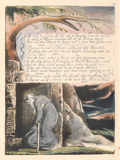 America. A Prophecy, Plate 14, So Cried He by William Blake